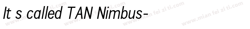 It’s called TAN Nimbus字体转换